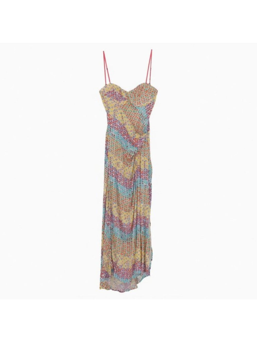 Free People Multicolor Maxi Dress With Adjustable Straps Floral Print XL